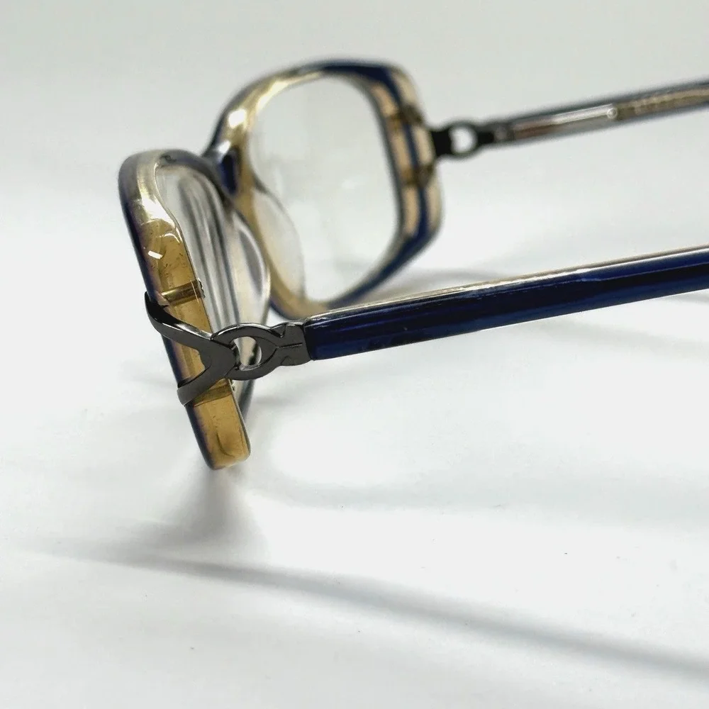 ELAN 9416 Eyeglasses Frame Only 52-16-135 Blue Honey Womens Rectangle Full Rim